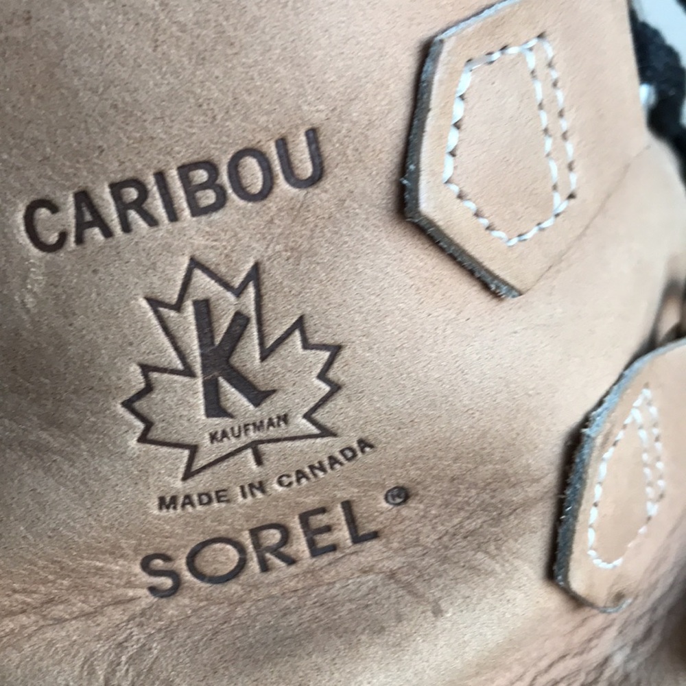 Sorel Caribou Sz 6 boot Kaufman boot "Made in Canada" tan leather Waterproof - Picture 7 of 15